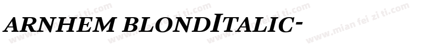 arnhem blondItalic字体转换